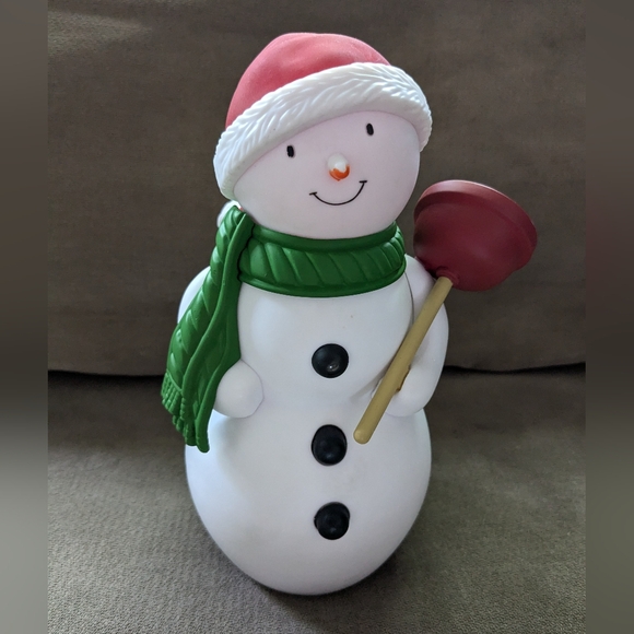 Hallmark Jolly in the John Snowman Plumber & Plunger Talk Singing Toilet Humor - Picture 1 of 6